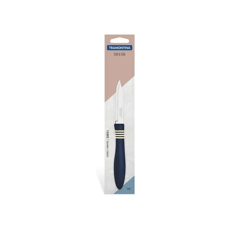 Овощной нож Tramontina Cor & Cor 76 мм темно-синий в блистере (23461/133)