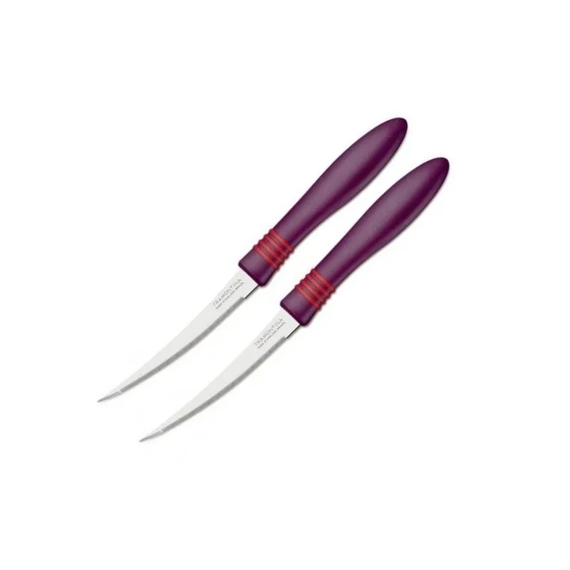 Набор из 2-х ножей для томатов COR&COR Tramontina 127 мм фиолетовая ручка (23462/295)