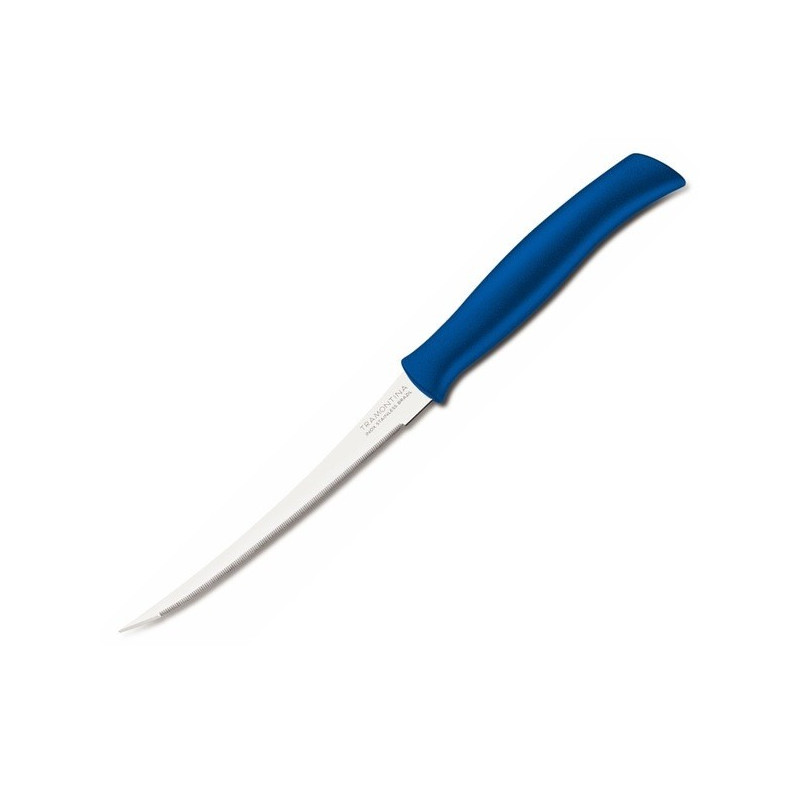 Нож для томатов Tramontina Athus синий в блистере, 127 мм (23088/915)