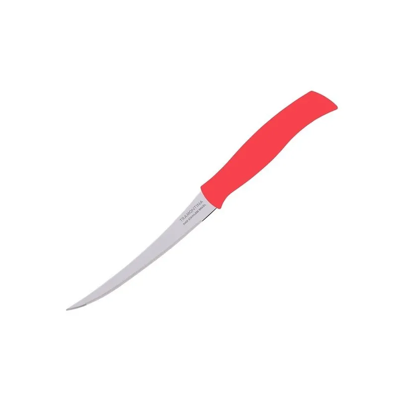 Нож для томатов Tramontina Athus красный в блистере, 127 мм (23088/975)