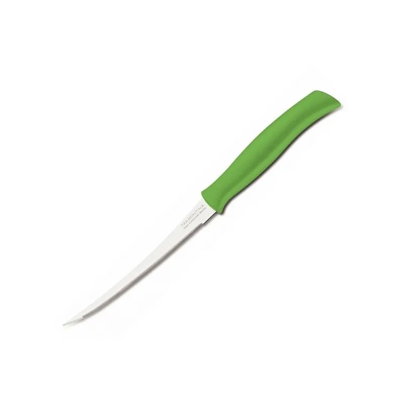 Нож для помидоров Tramontina Athus зеленый в блистере, 127 мм (23088/925)