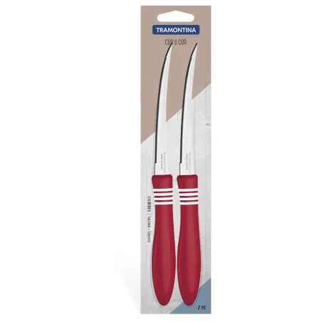 Набір із 2-х ножів для томатів COR&COR Tramontina 127 мм червоний (23462/275)