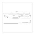 Поварской нож шеф Tramontina Plenus черный 178 мм в блистере (23426/107)