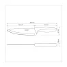 Поварской нож шеф Tramontina Plenus черный 178 мм в блистере (23426/107)
