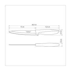 Разделочный нож Tramontina Plenus, черный 152 мм (23424/006)