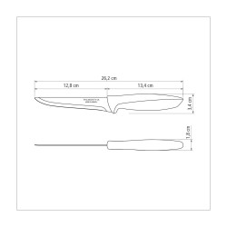 Обвалочный нож Tramontina Plenus, черный в блистере 127 мм (23425/105)