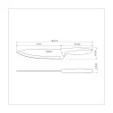 Нож шеф Tramontina Plenus черный, 203 мм (23426/108)