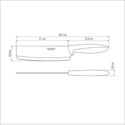 Нож-топорик Tramontina Plenus серый 178 мм в блистере (23444/167)