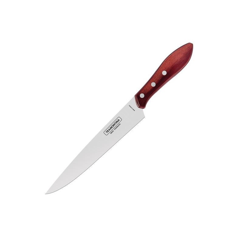 Нож для мяса Tramontina Polywood Barbecue узкий 203 мм красное дерево (21190/178)