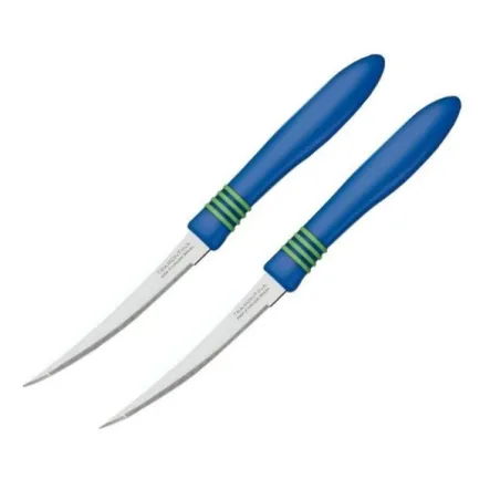 Набор из 2-х ножей для томатов COR&COR Tramontina 102 мм синяя ручка (23462/214)