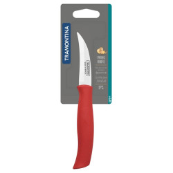 Шкірозйомний ніж для овочів Tramontina Soft Plus червоний 76 мм (23659/173)