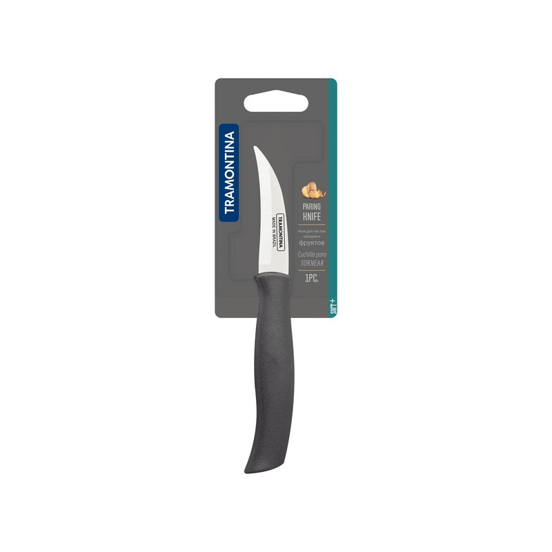 Шкуросъемный нож для овощей Tramontina Soft Plus серый 76 мм (23659/163 )