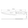 Нож поварский Tramontina Carbon 152мм (22953/006)