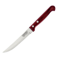 Нож для стейка Tramontina Polywood с загнутой ручкой красное дерево в блистере 127 мм (21122/175)