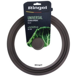 Універсальна скляна кришка Ringel Universal з силіконовим обідком 24/26/28 см (RG-9303)