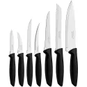 Набір ножів з 7-ми предметів Tramontina Plenus чорний в блістері (23498/066)