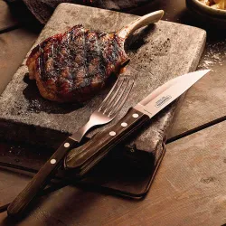 Набор вилка+нож 127 мм на 6 персон Tramontina Barbecue Polywood (Jumbo) орех (21199/996)