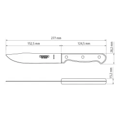 Нож для мяса Tramontina Polywood 152 мм красное дерево (21126/176)