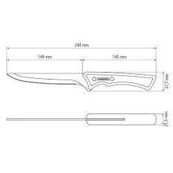 Нож отделочный Tramontina Churrasco Black для барбекю 152мм (22840/106)