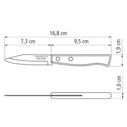 Нож для овощей Tramontina Tradicional, 76 мм (22210/403)