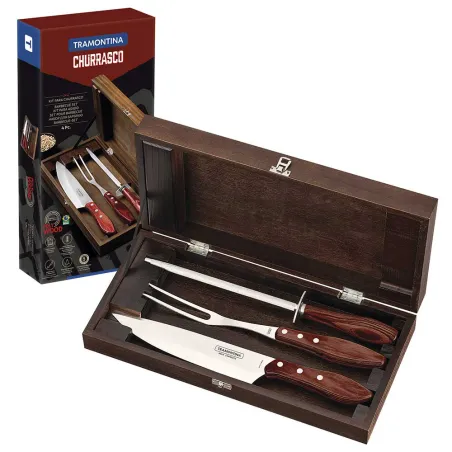 Набір приладів Tramontina Barbecue 3 предмети (ніж, виделка, мусат) (21198/764)