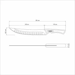 Нож для мяса Tramontina Churrasco Black для барбекю 253 мм (22841/110)