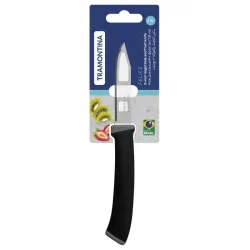 Ніж для овочів з мікрозубчиками Tramontina Felice чорний 76 мм (23491/103)