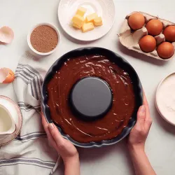 Кругла форма для пирога з отвором Tramontina Brasil 2,0л 24см графіт (20074/024)