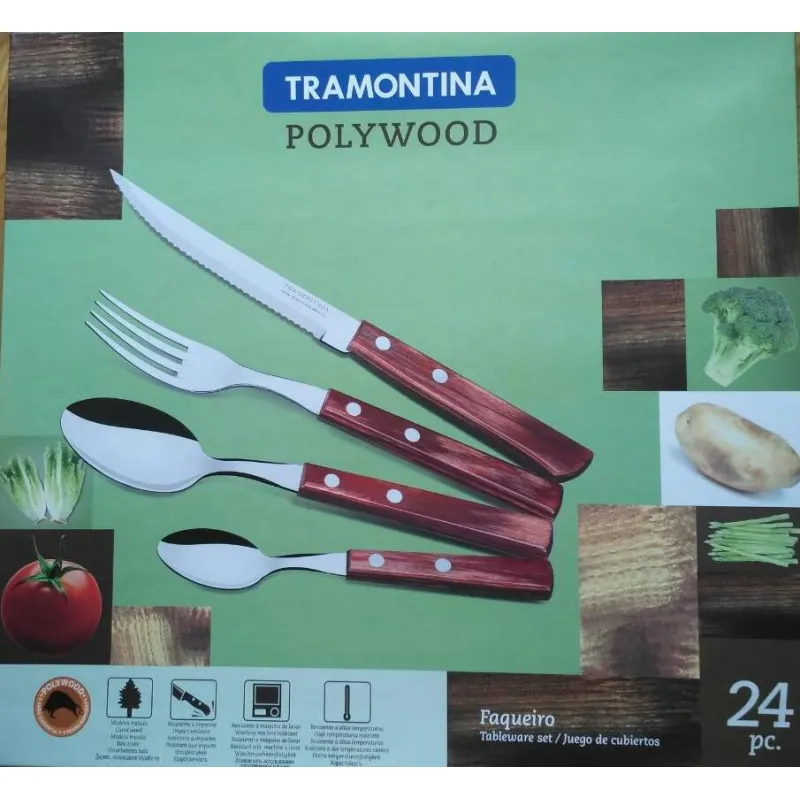 Набор столовых приборов Tramontina Polywood, 24 предмета (21199/905)