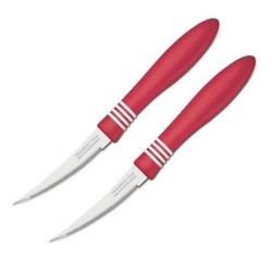Набор из 2-х ножей для томатов Tramontina Cor&Cor с красной ручкой, 76 мм (23462/273)