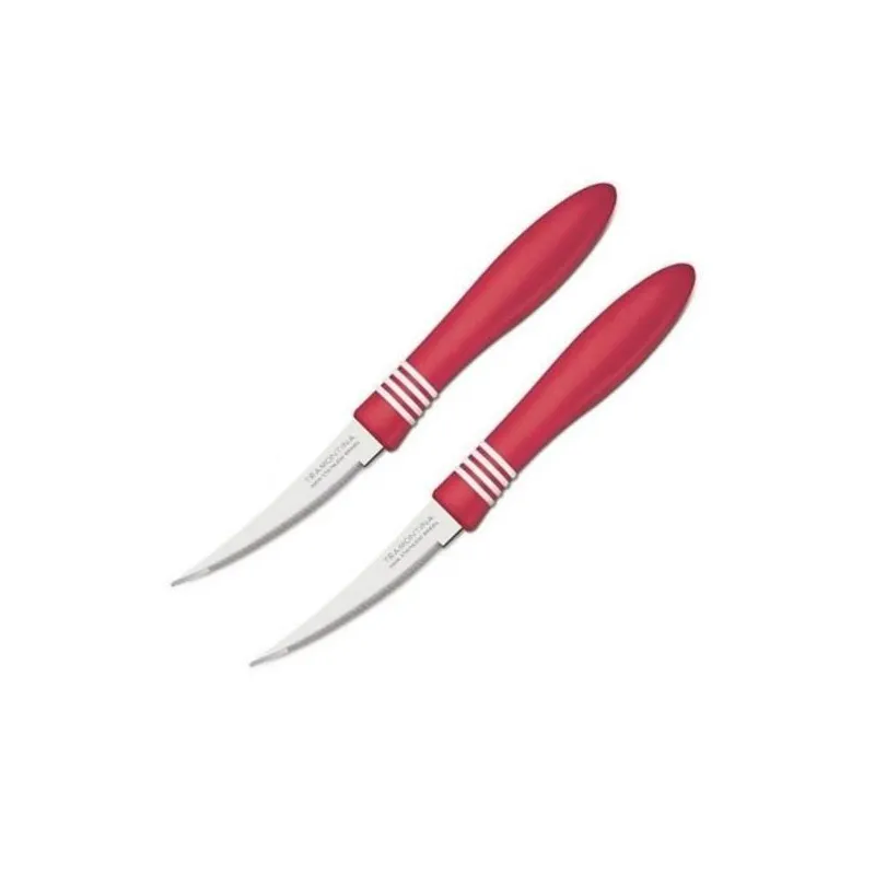 Набор из 2-х ножей для томатов Tramontina Cor&Cor с красной ручкой, 76 мм (23462/273)