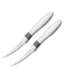 Набір з 2-х ножів для помідорів Tramontina Cor&Cor з білою ручкою 76 мм (23462/283)