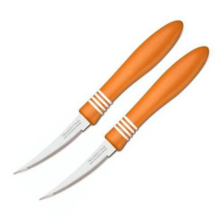 Набор из 2-х ножей для томатов Tramontina Cor&Cor с оранжевой ручкой, 76 мм (23462/243)