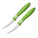 Набор из 2-х ножей для томатов Tramontina Cor&Cor с салатовой ручкой, 76 мм (23462/223)