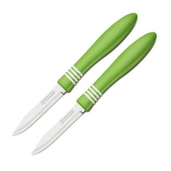 Набор из 2-х ножей для овощей 76 мм COR&COR Tramontina с зеленой ручкой (23461/223)
